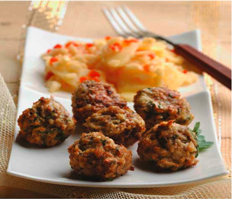 Turkey Meatballs with Braised Apples | www.canolaeatwell.com