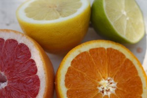 Citrus Fruits; Orange, Lemon, Lime, Grapefruit.