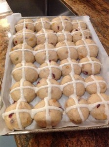 piped hot cross buns - Joan