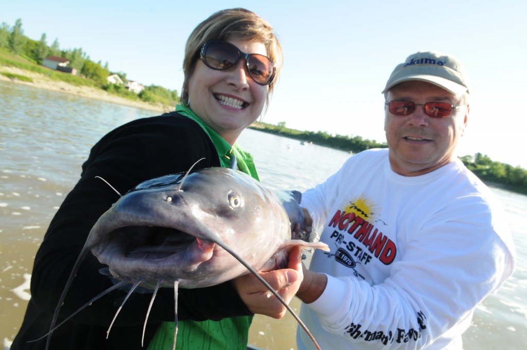 Ellen with Master Angler Catfish Catch | www.blog.canolarecipes.ca