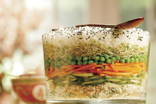 Layered Sushi Salad