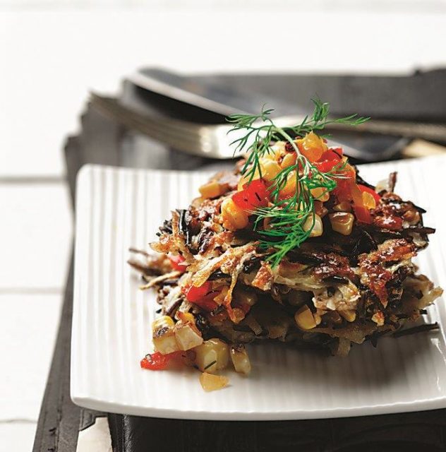 Wild Rice and Potato Pancakes with Corn Salsa as seen on CTV Morning Live