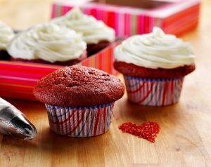 Red Velvet Cupcakes with Cream Cheese Icing | www.canolarecipes.ca