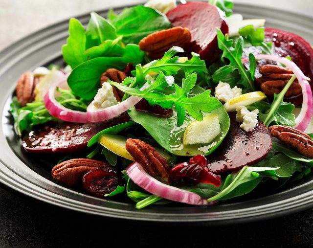 Beet Salad with Pears and Arugula