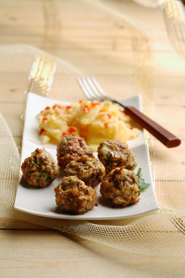 Turkey Meatballs with Braised Apples