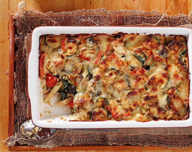 Roasted Vegetables and Pasta Bake