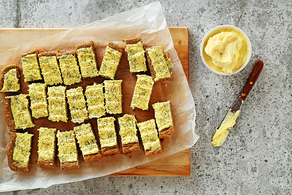 Poppy Seed Bars with Citrus Icing