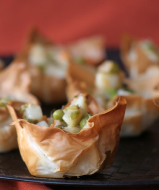 Chili Spiked Potatoes in Phyllo Cups