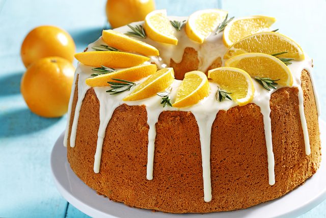 Orange Rosemary Chiffon Cake
