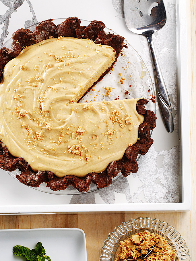 Creamy Peanut Butter Pie with Chocolate Pastry