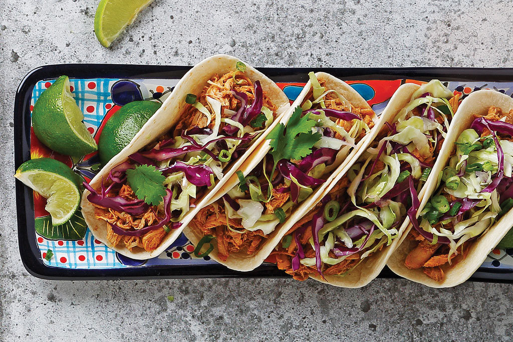 Chicken Tacos with Lime Crema