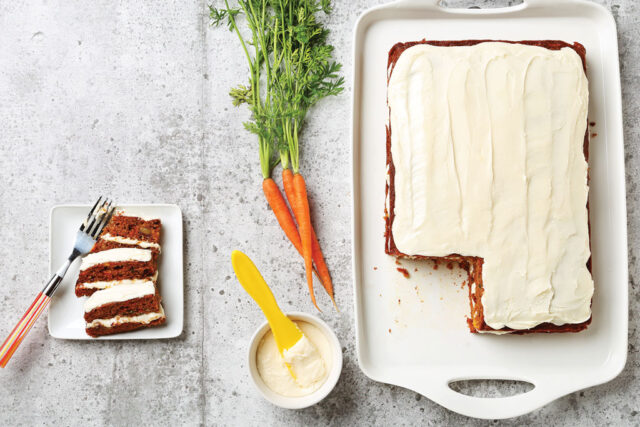Carrot Date Cake with Maple Cream Cheese Frosting