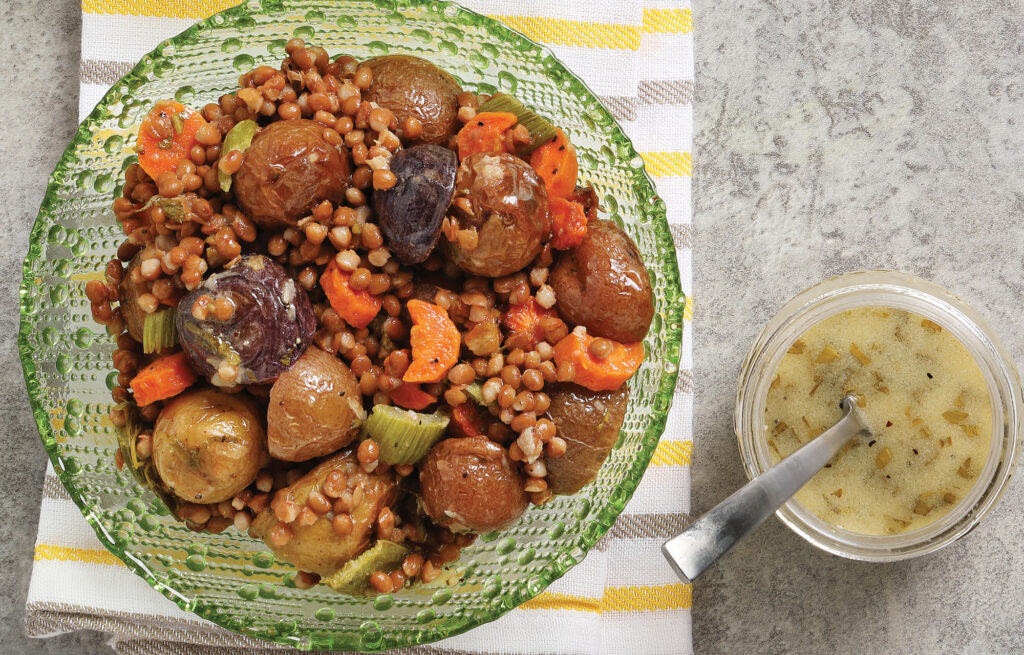 Lentil and Roasted Baby Potato Salad
